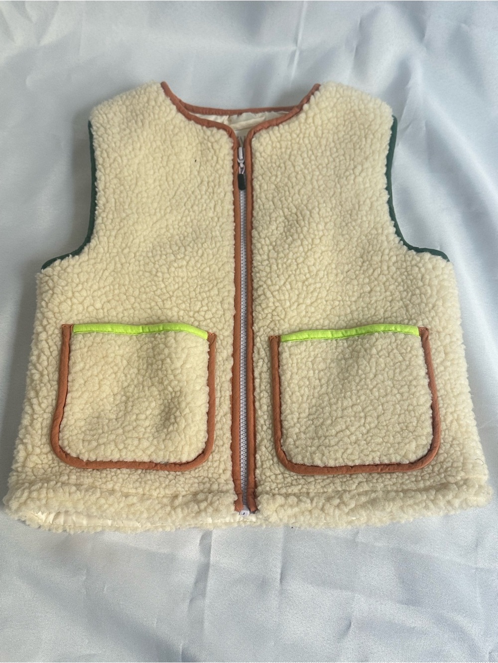 Zara Cream fleece Vest Size 3-4 Years